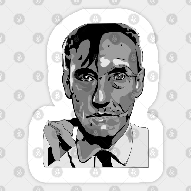 William S. Burroughs Portrait Sticker by E-W-D